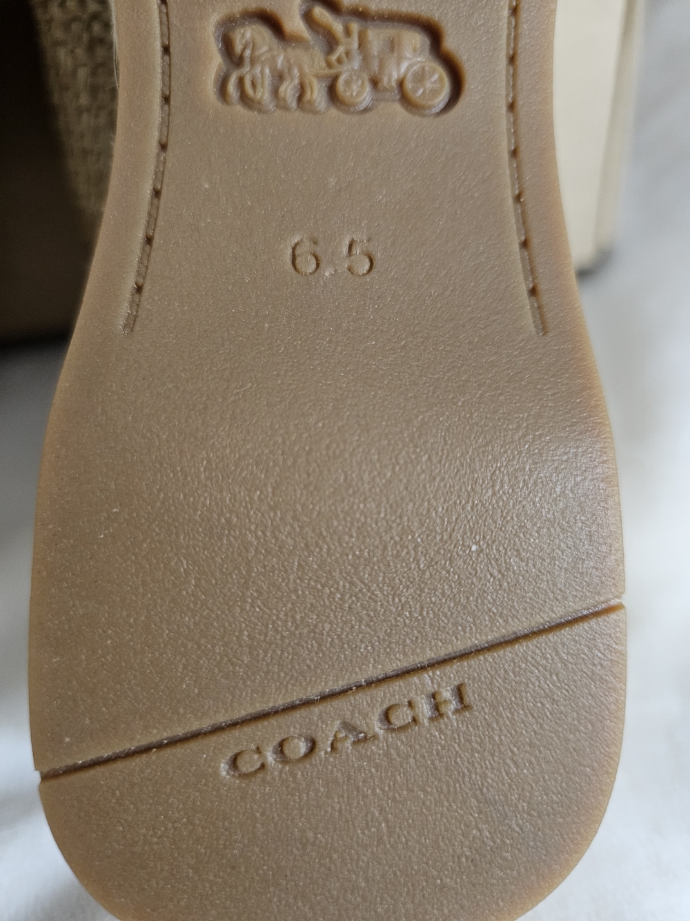 COACH Phobe Rafia Women's Natural Jute Woven Platform Slide Sandals 6.5B New - Picture 8 of 9